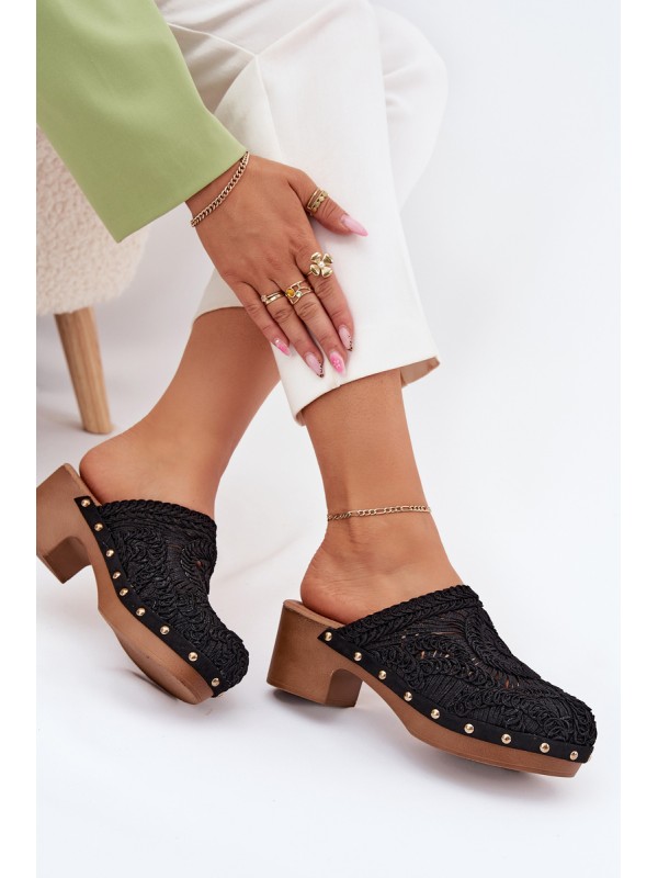 Crochet Women's Heels Black Senevia Crochet Women's Heels Black Senevia