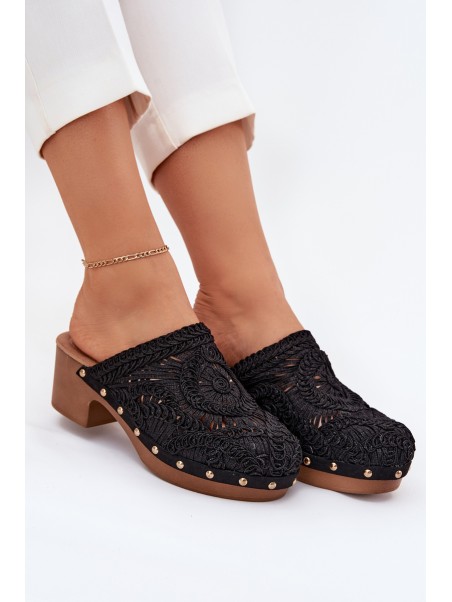 Crochet Women's Heels Black Senevia