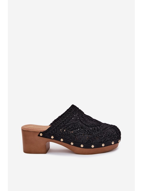 Crochet Women's Heels Black Senevia Crochet Women's Heels Black Senevia