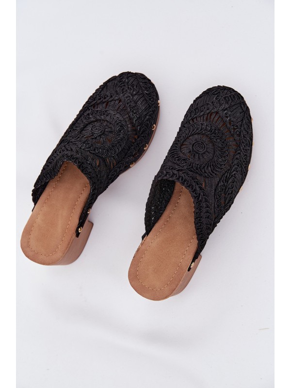 Crochet Women's Heels Black Senevia Crochet Women's Heels Black Senevia