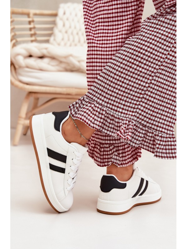 Women's Sports Sneakers Made Of Eco Leather White Ravina