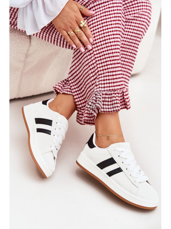Women's Sports Sneakers Made Of Eco Leather White Ravina