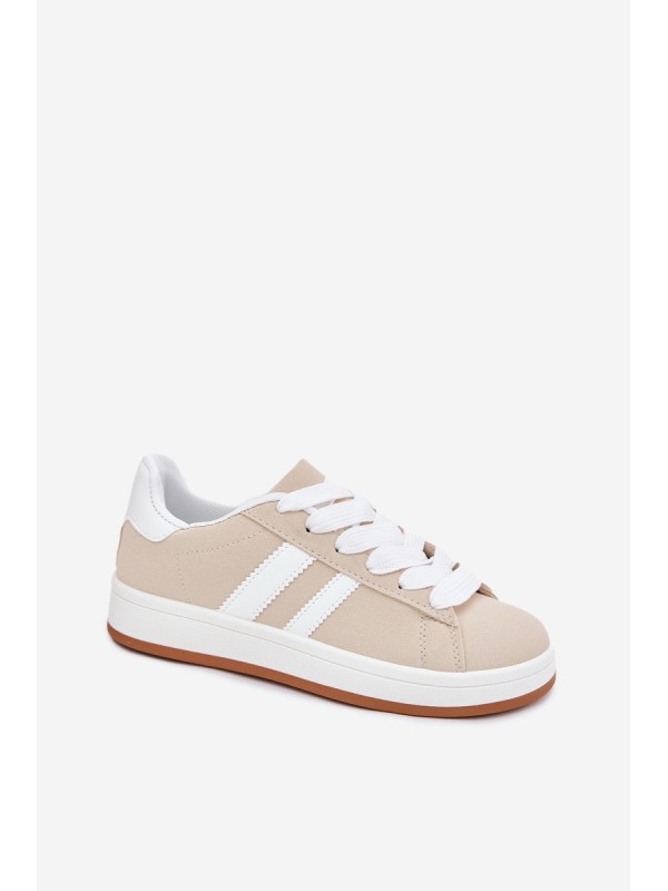 Women's Sports Shoes Sneakers Made Of Eco Leather Beige Ravina