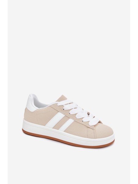 Women's Sports Shoes Sneakers Made Of Eco Leather Beige Ravina