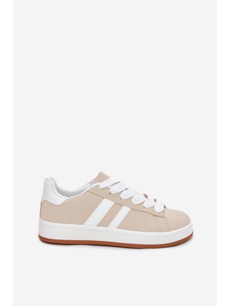 Women's Sports Shoes Sneakers Made Of Eco Leather Beige Ravina