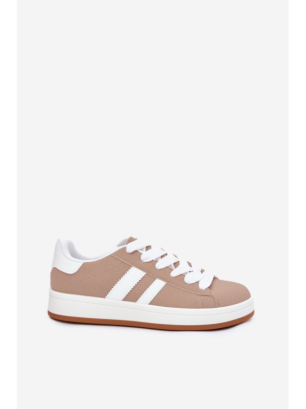 Women's Sports Shoes Sneakers Made Of Eco Leather Dark Beige Ravina