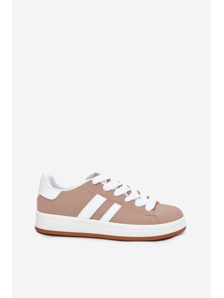 Women's Sports Shoes Sneakers Made Of Eco Leather Dark Beige Ravina