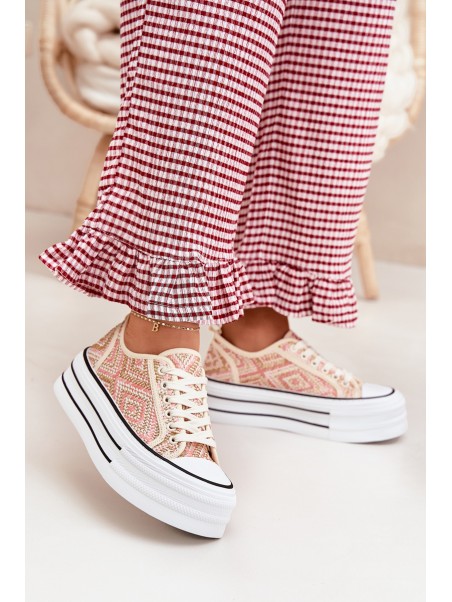 Low Women's Sneakers On Platform Pink Melina