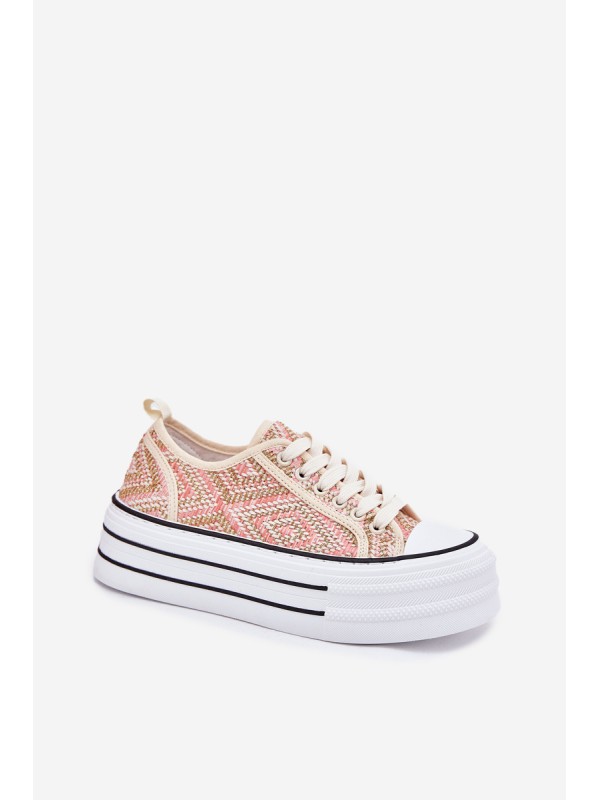 Low Women's Sneakers On Platform Pink Melina