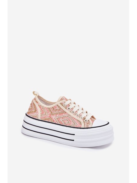 Low Women's Sneakers On Platform Pink Melina