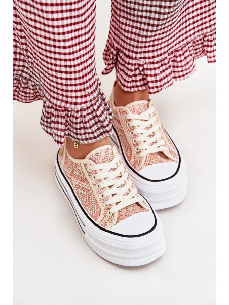 Low Women's Sneakers On Platform Pink Melina