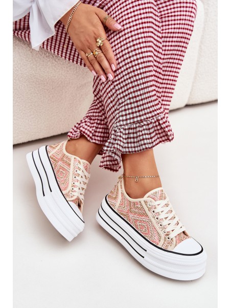 Low Women's Sneakers On Platform Pink Melina
