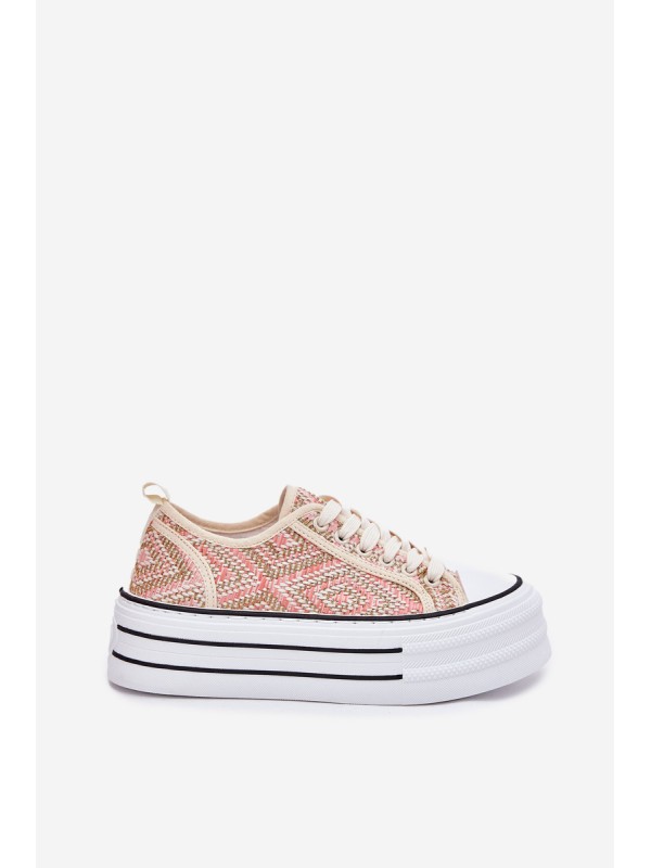 Low Women's Sneakers On Platform Pink Melina