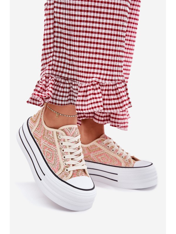 Low Women's Sneakers On Platform Pink Melina