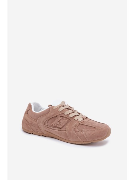 Ladies Sports Shoes Made Of Eco Suede Dark Beige Dorella