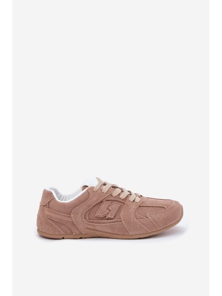 Ladies Sports Shoes Made Of Eco Suede Dark Beige Dorella