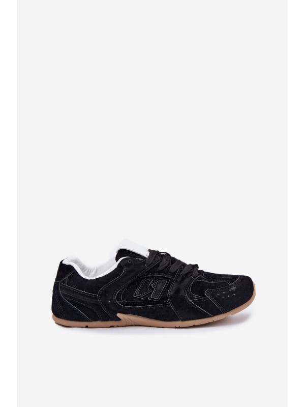Women's Sports Shoes Made Of Eco Suede Black Dorella