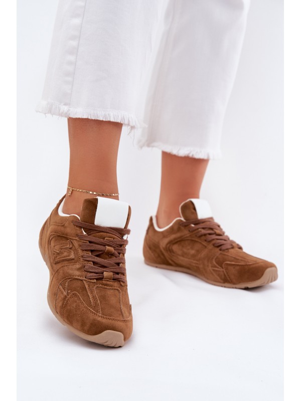 Women's Sports Shoes Made Of Eco Suede Camel Dorella