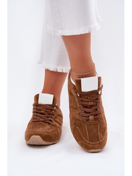 Women's Sports Shoes Made Of Eco Suede Camel Dorella