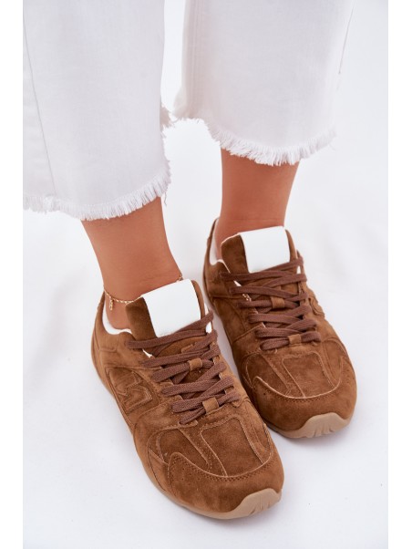 Women's Sports Shoes Made Of Eco Suede Camel Dorella