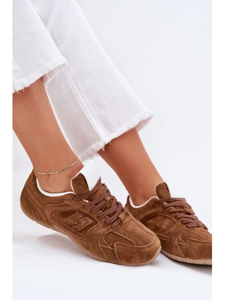 Women's Sports Shoes Made Of Eco Suede Camel Dorella