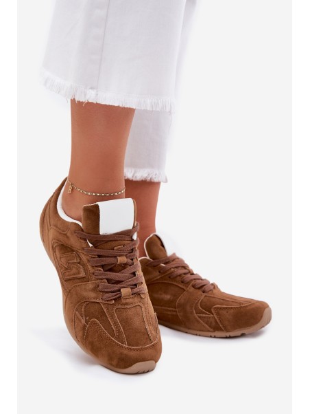 Women's Sports Shoes Made Of Eco Suede Camel Dorella