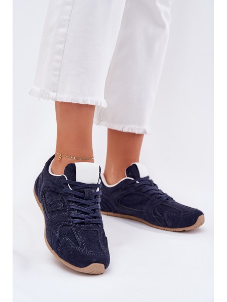 Women Sports Shoes Made Of Eco Suede Navy Dorella