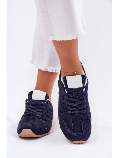 Women Sports Shoes Made Of Eco Suede Navy Dorella