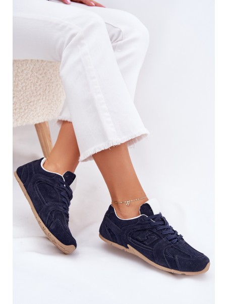 Women Sports Shoes Made Of Eco Suede Navy Dorella