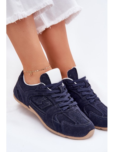 Women Sports Shoes Made Of Eco Suede Navy Dorella