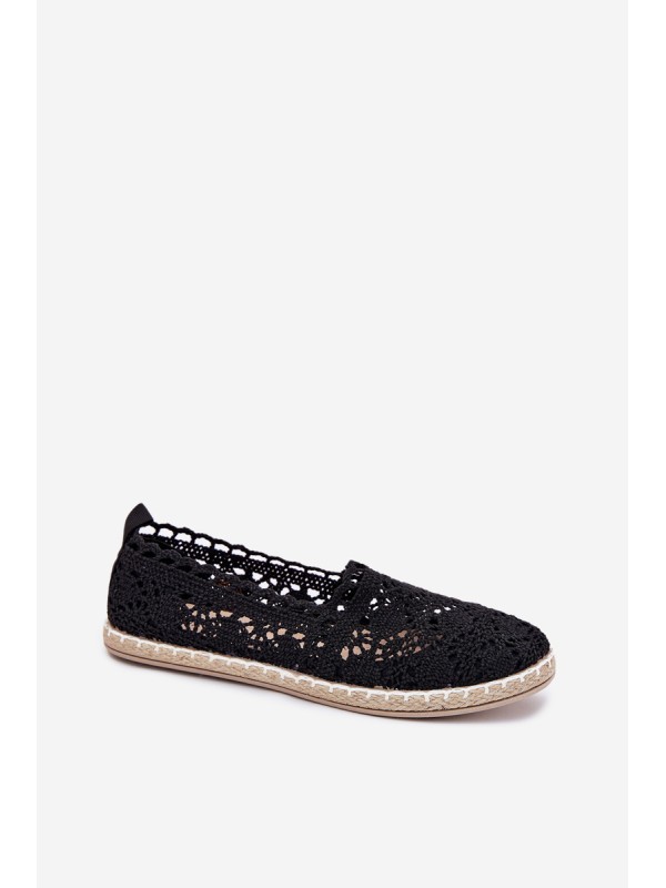 Lace Espadrilles Women Black Adelira