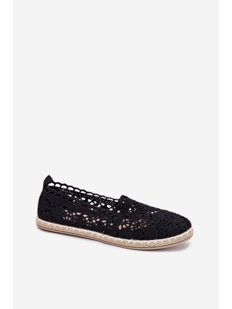 Lace Espadrilles Women Black Adelira
