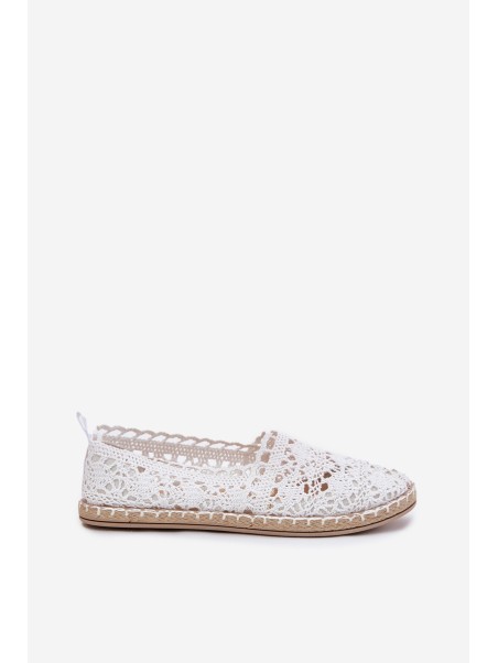 Nėriniuotos moteriškos espadrilės su baltomis detalėmis... 