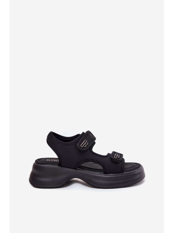 Women's Sandals With Golden Details Black Luvira
