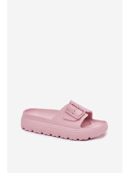 Women's Foam Platform Sandals With Buckle Pink Viasara