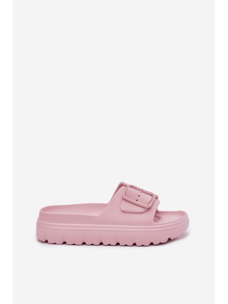 Women's Foam Platform Sandals With Buckle Pink Viasara