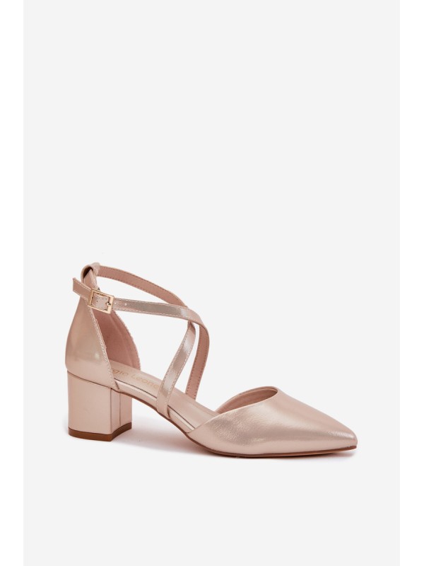 Heels Made Of Eco Leather Gold Sergio Leone SK830