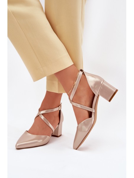 Heels Made Of Eco Leather Gold Sergio Leone SK830