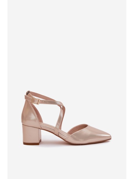 Heels Made Of Eco Leather Gold Sergio Leone SK830