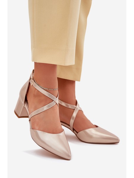 Heels Made Of Eco Leather Gold Sergio Leone SK830
