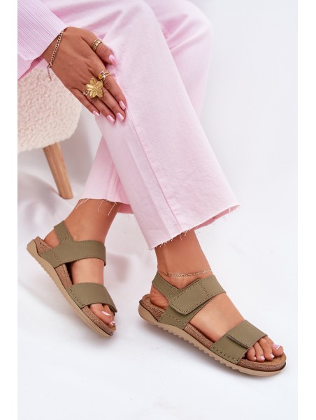 Leather Women's Sandals Inblu AA0001KU Green