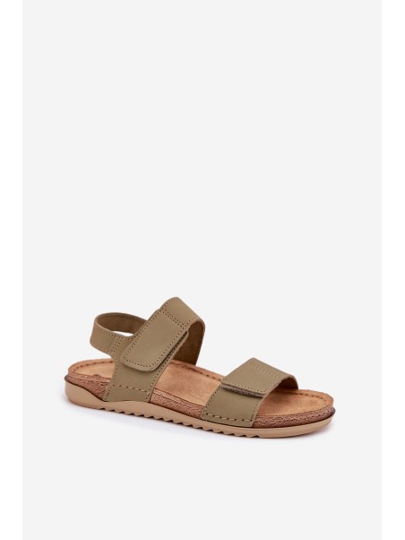 Leather Women's Sandals Inblu AA0001KU Green