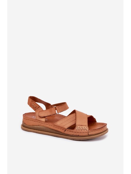 Women's leather platform sandals Maciejka L7064-04 brown