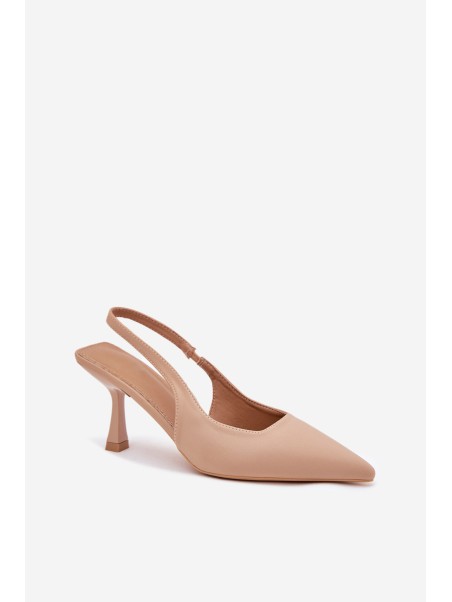 Beige Stiletto Heels Women's Sandals Lunira