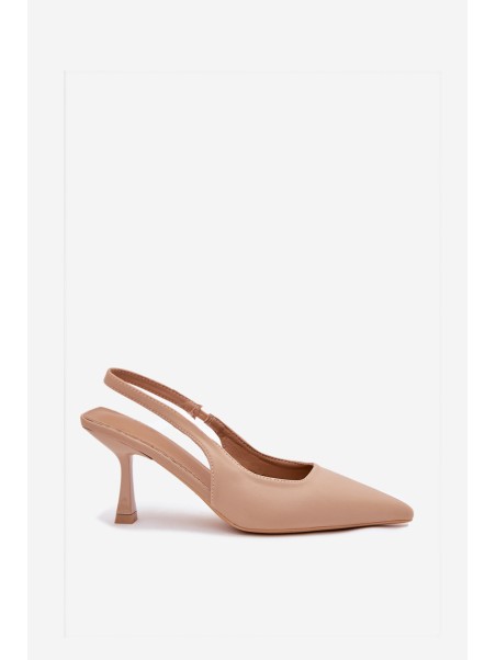 Beige Stiletto Heels Women's Sandals Lunira