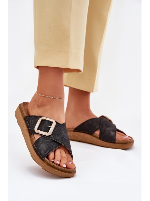 Women's sandals with buckle Inblu ED000025 Black