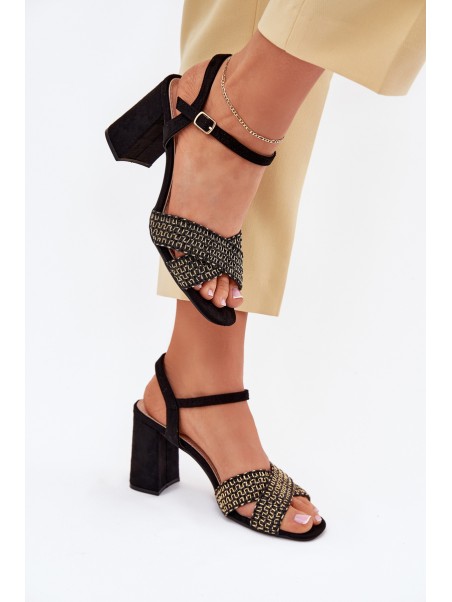 Women's Heeled Sandals Black Almera