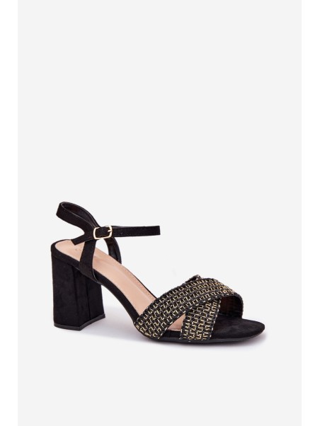 Women's Heeled Sandals Black Almera