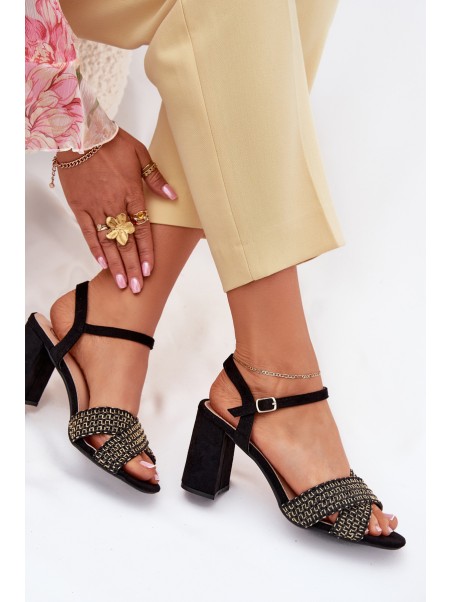 Women's Heeled Sandals Black Almera