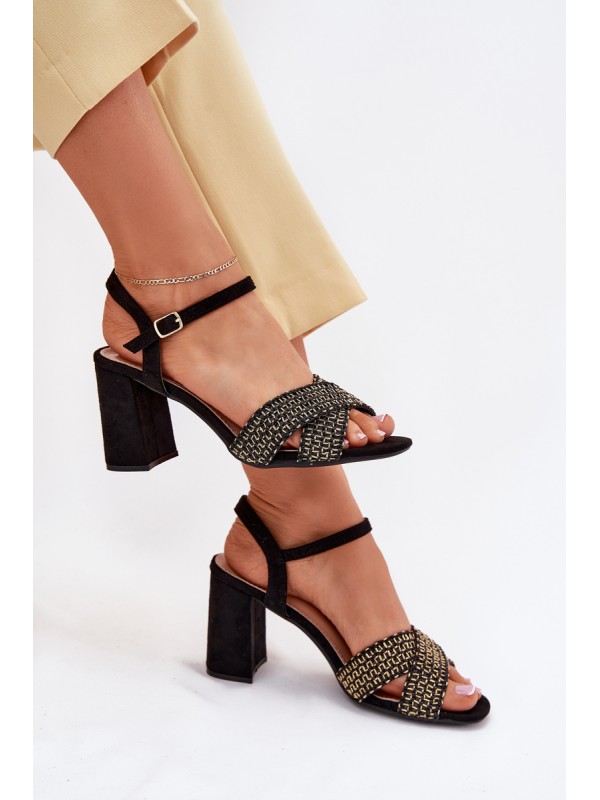 Women's Heeled Sandals Black Almera